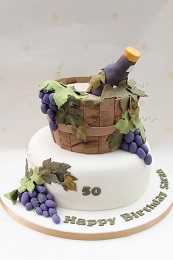 wine barrel birthday cake